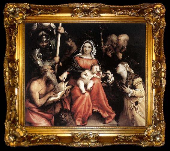 framed  Lorenzo Lotto Mystic Marriage of St Catherine, ta009-2